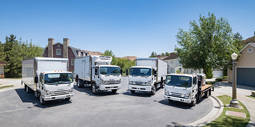 Four trucks